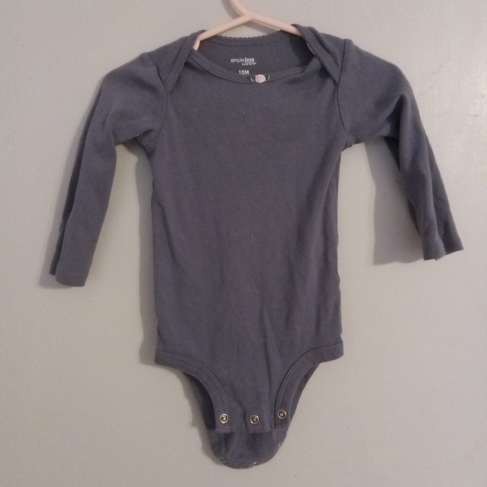 Simple Joys by Carter's Blue Long Sleeve Bodysuit